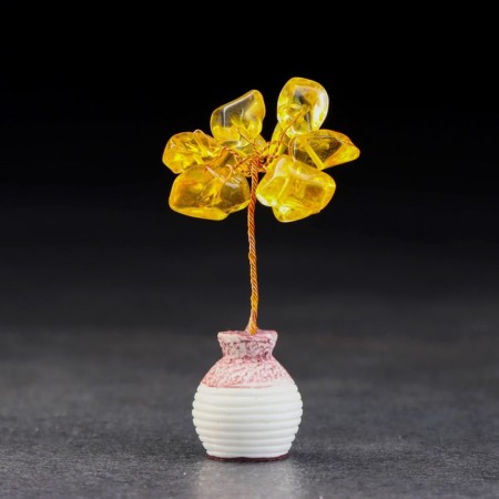 Souvenir "Tree of wealth. Citrins", natural stone, 7 x 3 cm-1