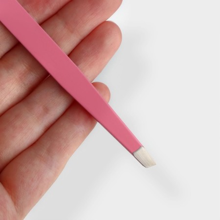Pinzet begged, wide, 9.5 cm, pink color-6