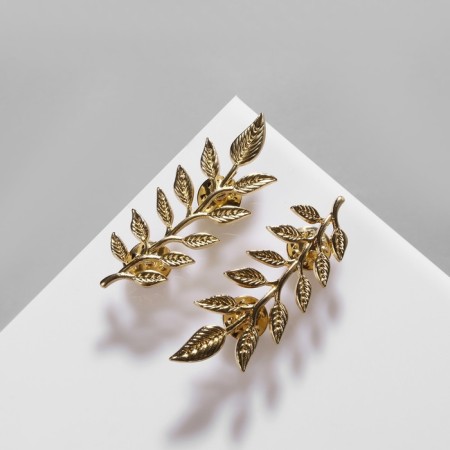Set of icons (2 pcs.) For the collar "branches", color gold-3