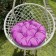 Villy swing pillow, diameter 60 cm, purple color
