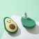 Avocado plastic earrings with a smile, color