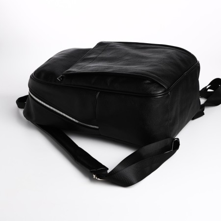 Youth backpack, “Saxi”, lightning department, external pocket, black color-2