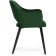 Stol on a metal frame Apr Metal/velor, black/green 57x57x81 cm