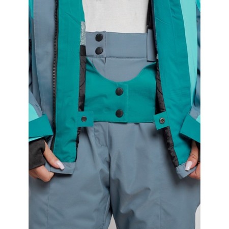 Ski jacket female, size 58, dark green color-6