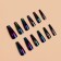 Poaring Failure Nails, 12 pcs, with adhesive plates, ballerina shape, black