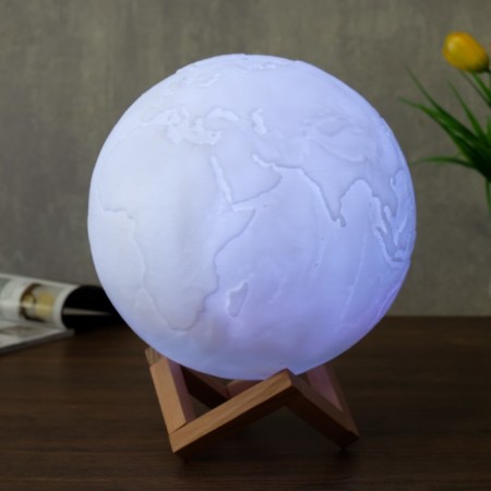 Night with PDD "Planet" RGB LED USB white 18x18x19 cm Risalux-1