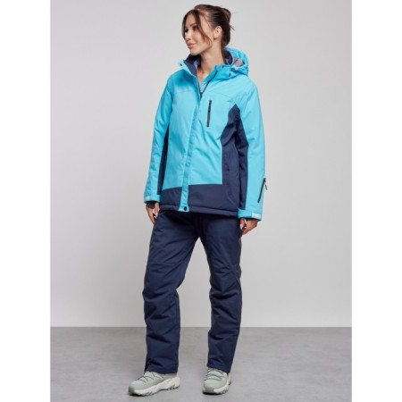 Ski costume female winter, size 56, blue color-2