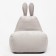 Milk-Milk chair, size 80x90 cm velor, milk color