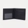 Male purse without fastening, department for bills, for maps, black color