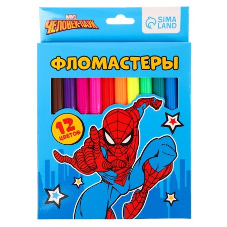 Fleeters, 12 colors, in a cardboard box, Spider-Man-3