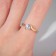 Ring "Classic" crystal circle, white color in gold, dimensionless