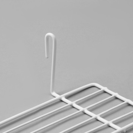 Shelf on a grid, 25 × 10.5 × 8 cm, white color-2