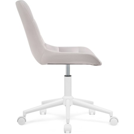 Computer chair Chester Metal/velor, white/milk 49x60x84 cm-3