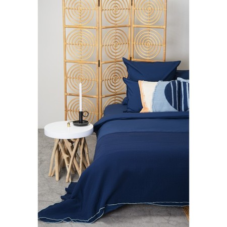 Set of pillowcases Essential, size 70x70 cm, 2 pcs, dark blue color-1