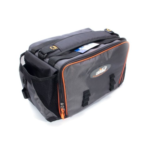 Bag fishing ranshot Lure Bag XL, 40x28x24 cm, color gray + 5 boxes Luno 28-1
