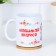 Sublimation mug "beloved granddaughter" flowers with a doll, with application