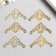 Metal "patterned corner" set set 6 pcs gold 3.5x3.5 cm
