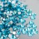 Decor for creativity Glass "Rhinestone Strived cone. Blue Lake" d = 1.5-6.5 mm nr 1000 pcs 74595