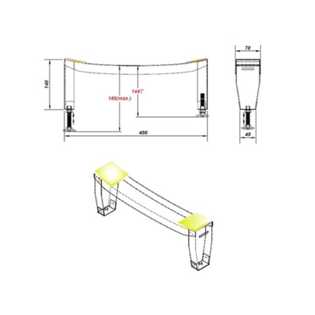 Legs for steel baths BLB Universal, Anatomica, Europa, Apmstdbl1-1