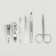 Manicure set “Care”, 6 items, in a case, in PVC - box, color gray color