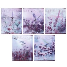 Notebook of 48 sheets in the Lavender mood cage, covered cardboard, metallization, mix
