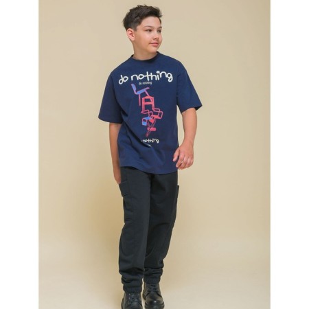 T-shirt for boys, height 122 cm, dark blue color-7