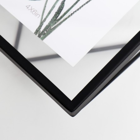 Photo frame Metal in 1 photo 10x15 cm "Loft. 3D Line" Black 20x15x6 cm-2