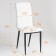 Chair "Quadro", black metal/aero white