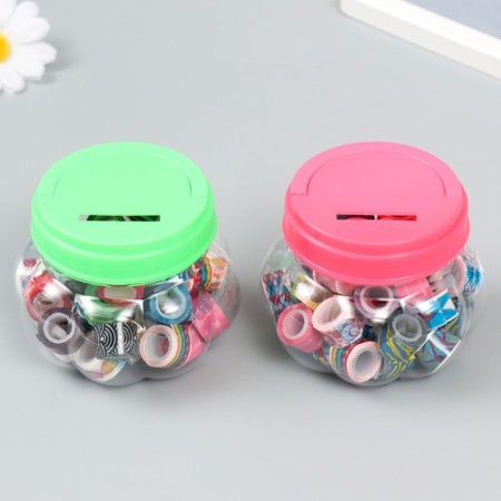 Adhesive tape plastic in a jar (set 40 pcs) MICS, 1.2 cmh2.8 m, 6.5x10x10 cm-9