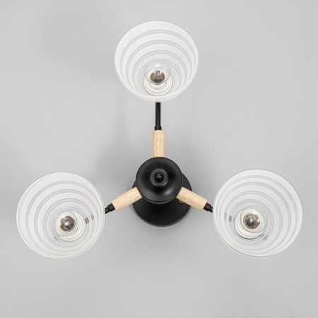 Chandelier 1087/3BK 40W E27 Black-light wood 52x52x28 cm Bayerlux-4