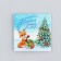 Mini Postcard “Happy New Year!”, Fox 7 x 7 cm, New Year
