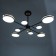 Laser Laser 8XLED 144W 3000-6000K black and gold 75x75x48 cm Bayerlux