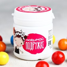 Жевательная резинка «Любимой подружке»: со вкусом тутти-фрутти, 40 г.