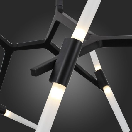 Ceiling Ceiling ST LUCE. SL947.402.10. Laconicita. 10x5 watts, G9, 4000k, 160x40x95 cm, black color-8