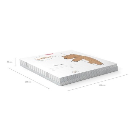 Notebook of 24 sheets in the Erichkrause cage "around the corner", the cover coated cardboard, mix-11