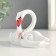 Polystone souvenir "Two white swan with roses" 3.2x9.5x6.2 cm