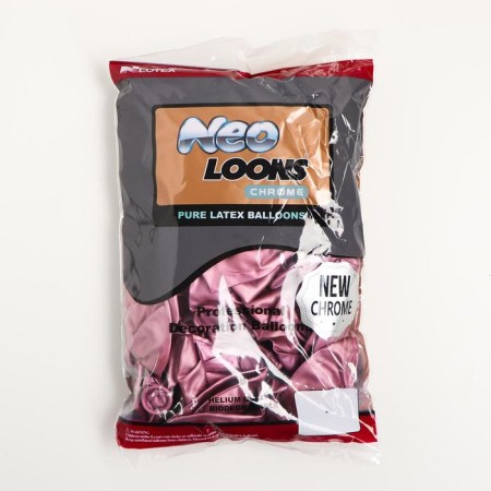 Latex chrome 12 ", set 50 pcs., Pink color-1