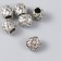 Bead for creativity Metal "Knitted" silver 1 cm