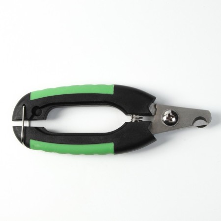 Small side claws with rounded rubber handles, a hole of 8 mm, black with green-4