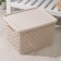 Basket for storage with a “braid” lid, 35 × 29 × 22.5 cm, beige color