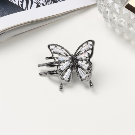 Hair clamp "Dorothea" butterfly, 3.5 cm, black