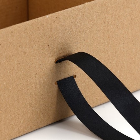 Gift folding box, packaging, “craft, black tape”, 22 x 16.5 x 10 cm-4