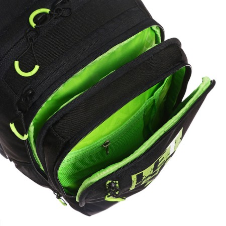 Youth backpack 42 x 31 x 22 cm, Grizzly, ergonomic back, laptop compartment, black/green-10
