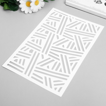 Plastic stencil "Parallel" 24x16 cm-1