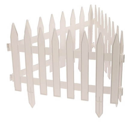 Decorative fence, 35 × 210 cm, 5 sections, plastic, white, Gotika, Greengo-8