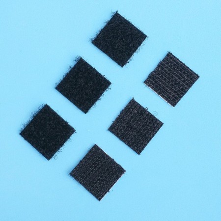 Velcro on the adhesive base "Square", set 48 pcs., Size 1 pc. 1.5 × 1.5 cm, black color-2