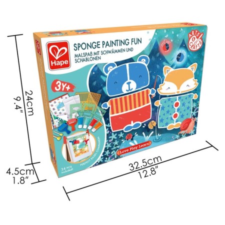 Developing children's gaming gaming set for drawing with sponge and rollers on stencils-3