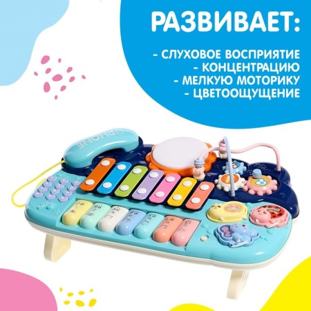 Developing toy "piano", sound, light-3