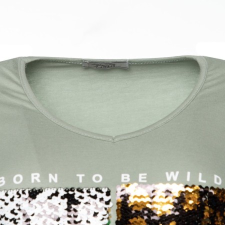 Women's tunic, olive color, size 42-4