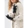 Female gloves, size 8.5, with insulation, black color